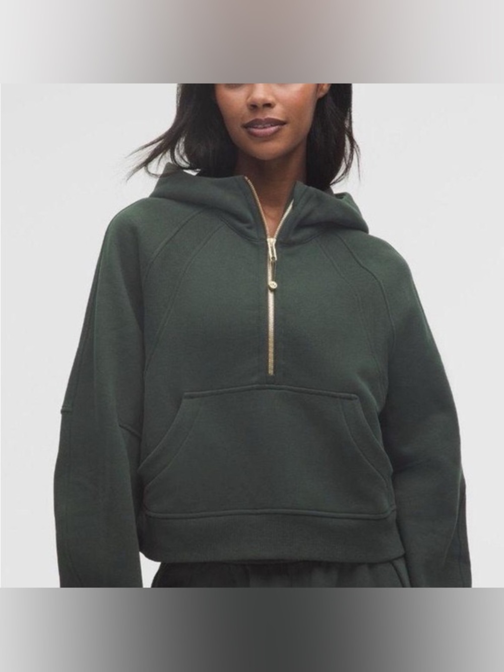 Lululemon legacy green oversized half zip scuba